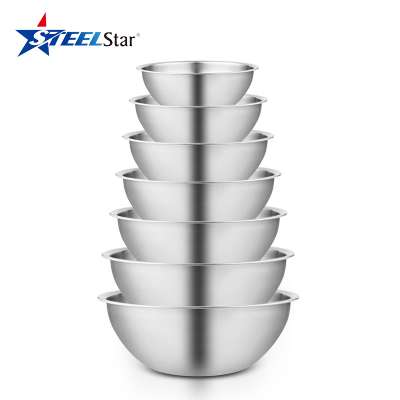 Amazon hot sale Food grade stainless steel 201 multi size mixing basin bowl