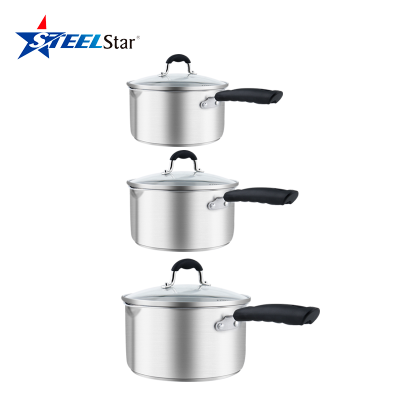 Top Rated Stainless Steel Saucepan with Glass Strainer Lid, Two Side Spouts, Ergonomic Handle, Multipurpose Sauce Pan