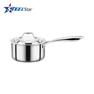 SUS304 stainless steel triply/3ply/3 layer saucepan milk pan