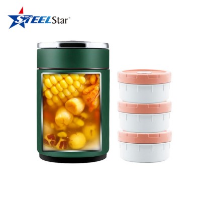 Thermos Food Jar 3-layers Stainless steel lunch box soup container Vacuum Insulated Thermos Food Jar Custom Logo