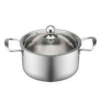 Kitchen cooking Pot Stainless Steel Casseroles Commercial soup Pots with glass lid