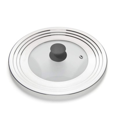 Morikavo Universal Lid for Pots and Pans Fit All 8.25 Inch to 12.5 Inch Pots/Pans/Woks, Stainless Steel and Glass Lid Cover