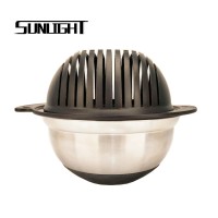 304 Stainless  Steel  Bowl with Silicone Bottom Plastic Divider for Cutting Fruit and Vegetable