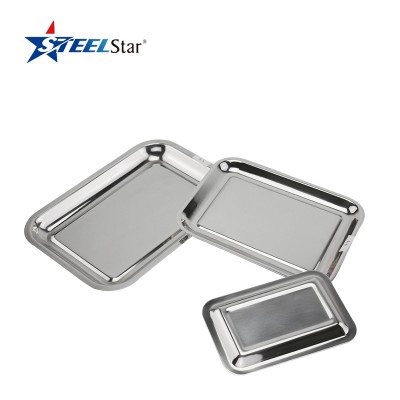 High quality small size metal stainless steel serving plate Accessible food