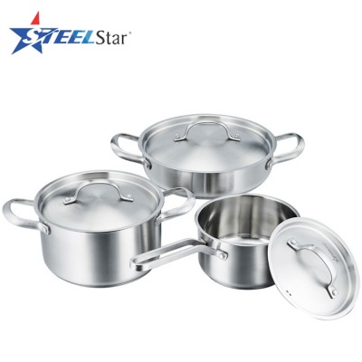 Stainless steel korea cookware with stainless steel pot lid