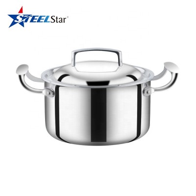 SUS304 stainless steel Tri-ply Octagonal Casserole dutch oven clad steel cookware sets triply/3ply/3 layer