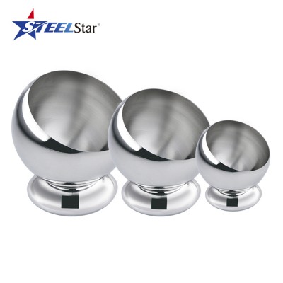 Wedding buffet bowl Ball shape sauce bowl Stainless Steel salad bowl with bottom