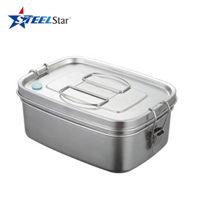 FDA approved sus stainless steel lunch box wholesale 1.5L 1.1L  food container airtight container for food